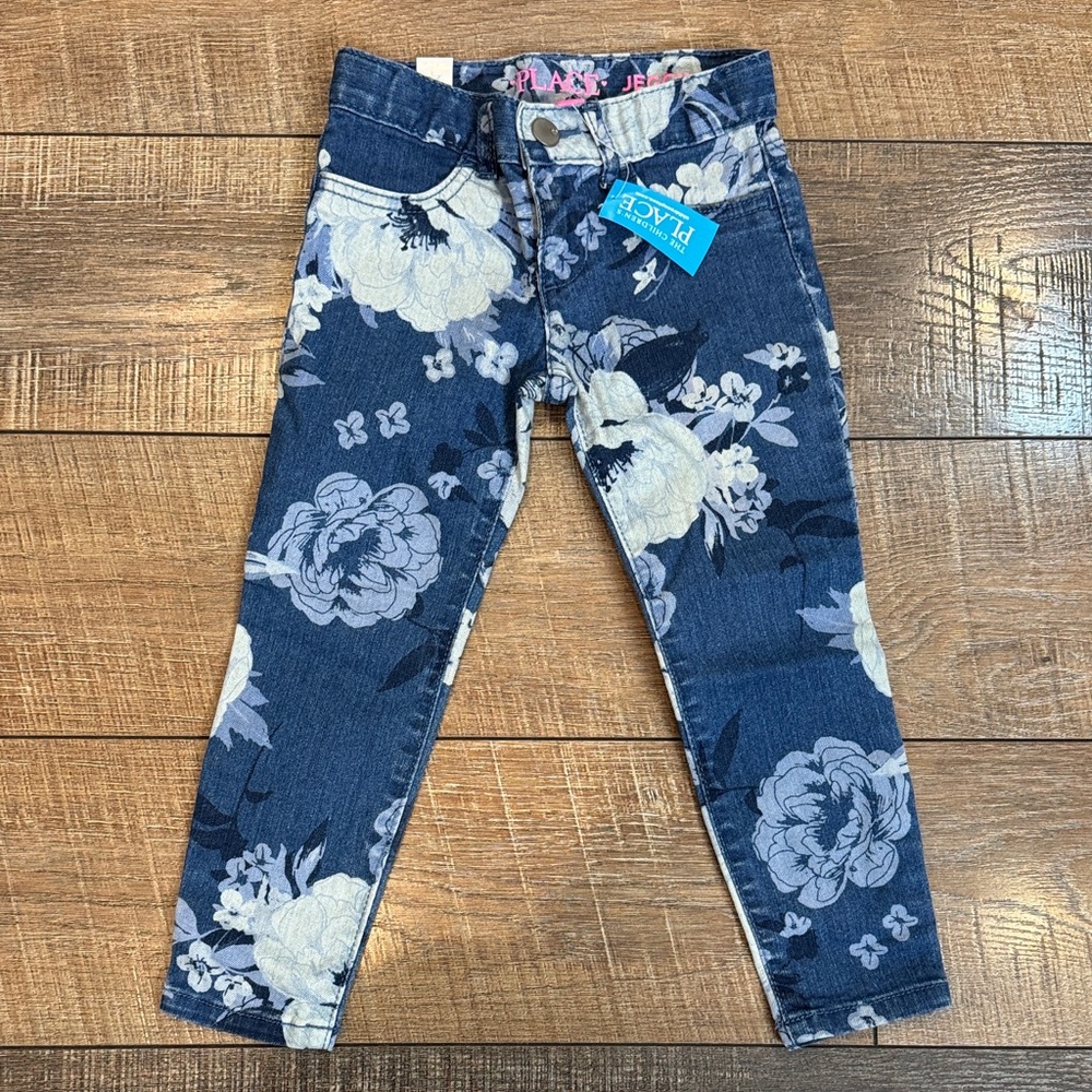 NWT Floral Jeggings for Kids size 4